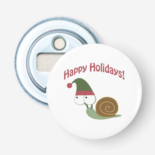 Décapsuleur Joyeuses fêtes ! Elfe de l'escargot (Devant)