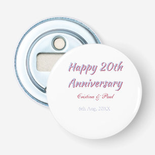 Décapsuleur Joyeux 20e anniversaire NOM DE MARIAGE MARON VIOLE