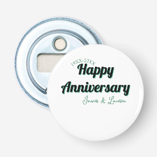 Décapsuleur Joyeux anniversaire de mariage nom date année vert