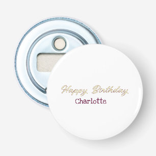 Décapsuleur joyeux anniversaire jaune marron pastel moderne te