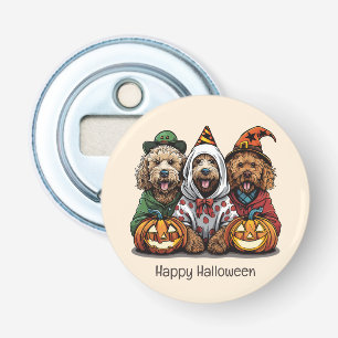 Décapsuleur Joyeux chien d'Halloween Goldendoodle