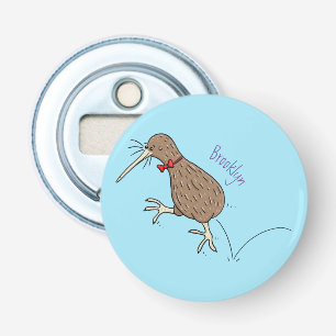 Décapsuleur Joyeux kiwi de saut avec dessin de cravate arc