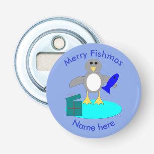 Décapsuleur Joyeux Noël Pêche Pingouin Ouverture bouteille