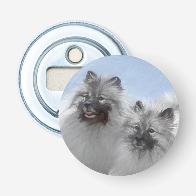 Décapsuleur Keeshond Paire de Kees Peinture Art animal origina (Devant)