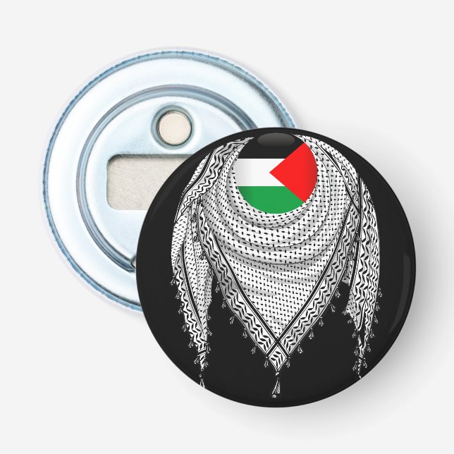 Décapsuleur Keffiyeh Écharpe palestinienne tissu traditionnel (Devant)