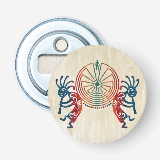 Décapsuleur KOKOPELLI / L'HOMME DANS LE MAZE + vos idées (Devant)