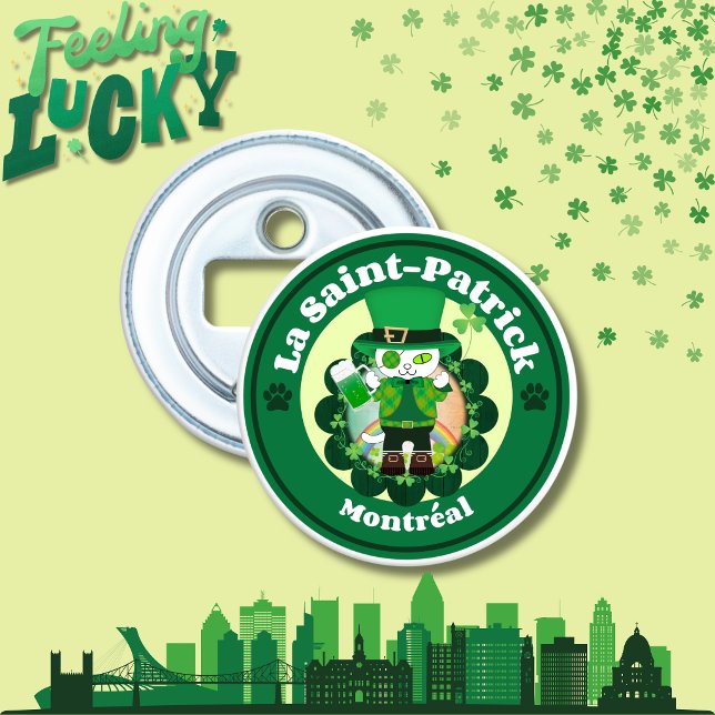 Décapsuleur La Saint-Patrick à Montréal (St. Patrick's Day in Montreal Bottle Opener)
