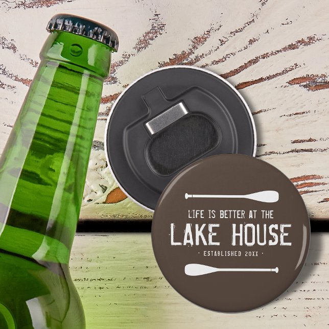 Décapsuleur La Vie Rustique Est Mieux À Lake House Paddles (Rustic Life Is Better At The Lake House Paddles Bottle Opener)