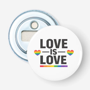 Décapsuleur L'amour est l'amour – Cœurs arc-en-ciel minimaux p