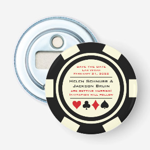 Décapsuleur Las Vegas Black White Poker Chip Enregistrer La Da