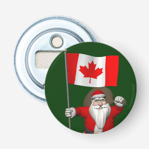 Décapsuleur Le Père Noël Avec L'Ensigne Du Canada