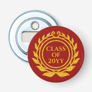 Décapsuleur L'Emblème d'or et le rouge Graduation personnalisé