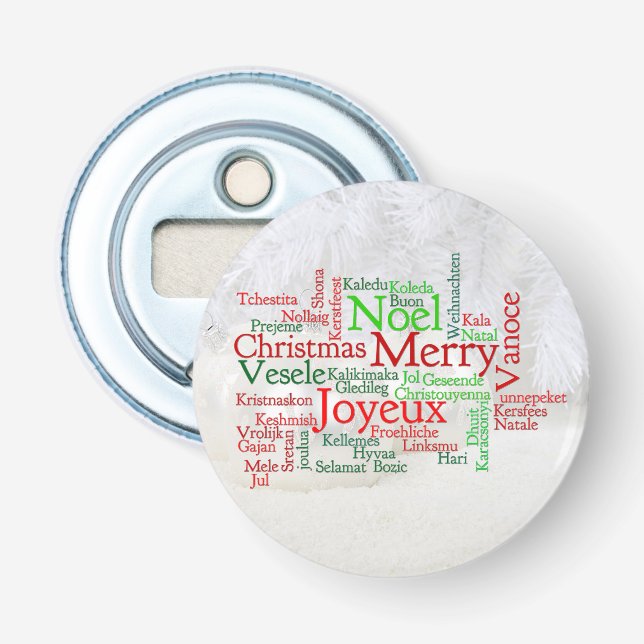 Décapsuleur Les Fêtes De Noël Dans Le Monde Entier (Devant)