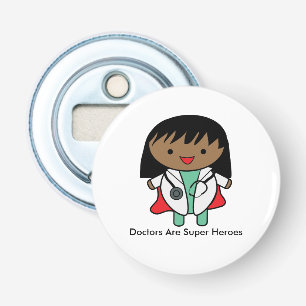 Décapsuleur Les médecins sont de super héros Femme Noir Person