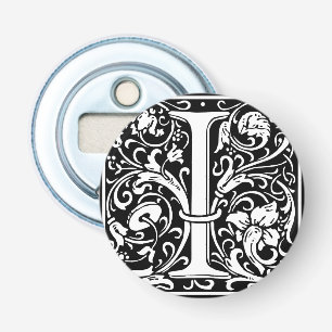 Décapsuleur Lettre I Monogramme médiéval Art Nouveau
