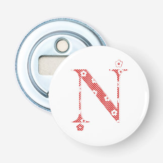 Décapsuleur LETTRE Motif Fleur N(rouge)