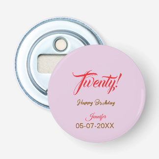 Décapsuleur lettre vingt20 anniversaire ajouter nom date année