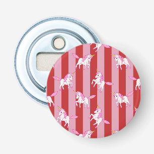 Décapsuleur Licorne rayée rose et rouge