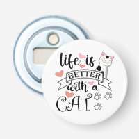Life is Better With a Cat quote slogan