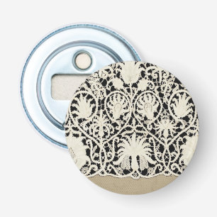 Décapsuleur Linge de dentelle mariage blanc classique jolie