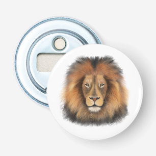 Décapsuleur lion aquarelle Leo roi safari animal jungle chat