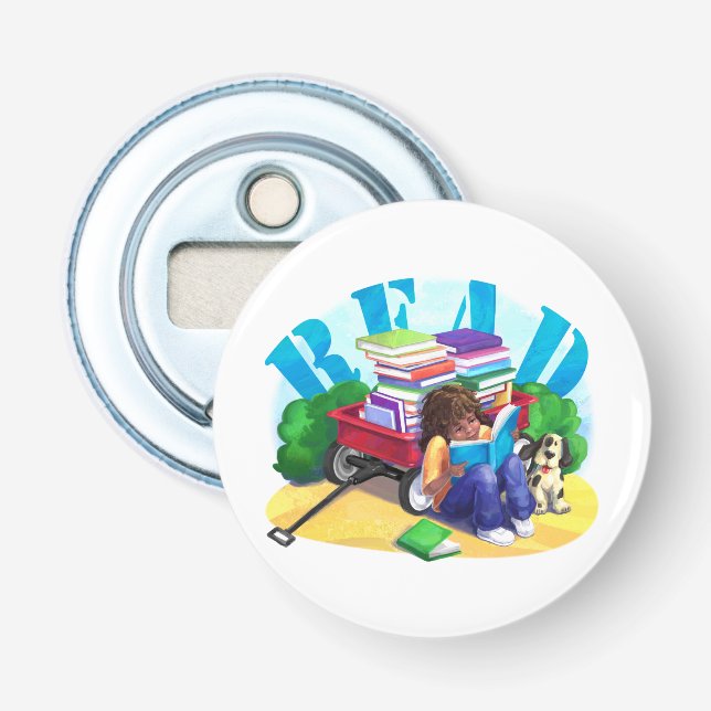 Décapsuleur LIRE Livre Wagon Art (Devant)