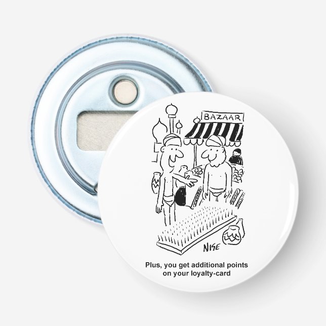 Décapsuleur Lit de clous sur un dessin de Bazar (Devant)