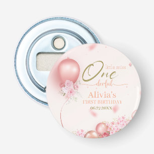 Décapsuleur Little Miss ONE derful rose Floral 1er anniversair