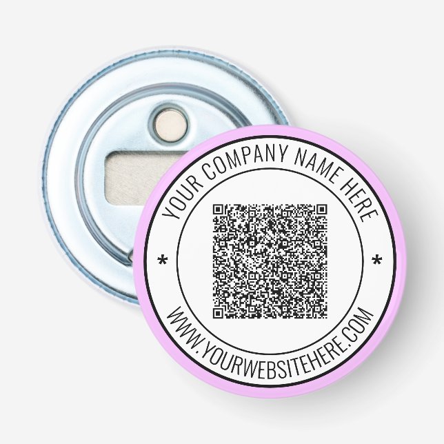 Décapsuleur Logo de code QR personnalisé et ouverture de boute (Devant)
