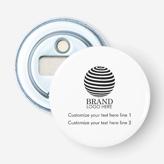 Décapsuleur Logo d'entreprise moderne sur mesure (Devant)