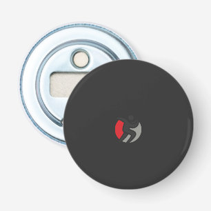 Décapsuleur logo noir et rouge avec une personne au centre
