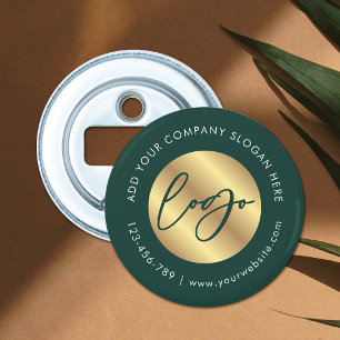 Décapsuleur Logo Vert & Or Promotion Immobilière
