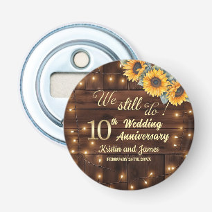 Décapsuleur Lumières de Chaîne de 10e Anniversaire de Mariage