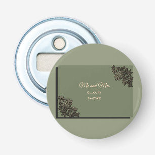 Décapsuleur Luxe Moderne Sage vert & or métal