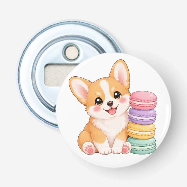Décapsuleur macarons de corgi (Devant)