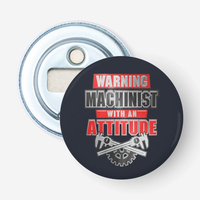Décapsuleur Machiniste Avec Une Attitude Ingénieur Mécanique (Devant)