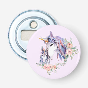 Décapsuleur Magique Unicorne maman & bébé aquarelle