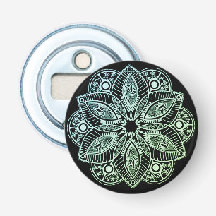 Décapsuleur Mandala Exotic Tribal Green Gradient