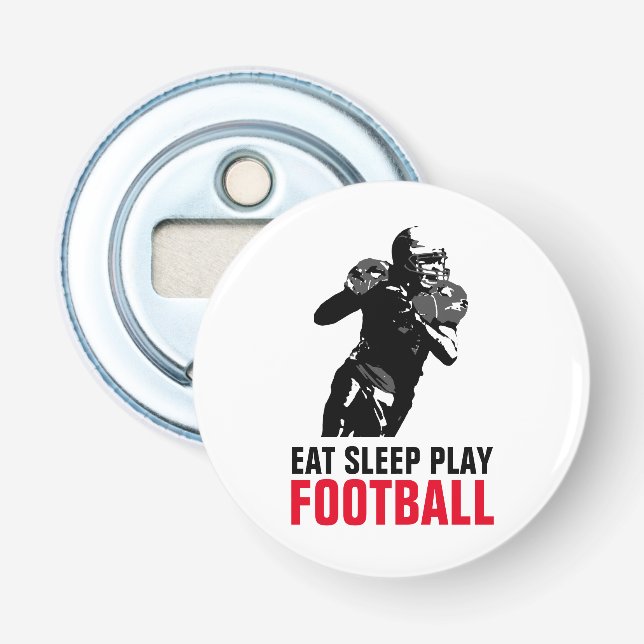 Décapsuleur Mangez le sommeil Jouer Black & White Football Pop (Devant)