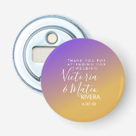 Décapsuleur Mariage de coucher de soleil jaune violet Ombre