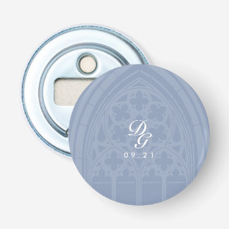 Décapsuleur Mariage Élégant Classique Gothique Minimal Bleu Po