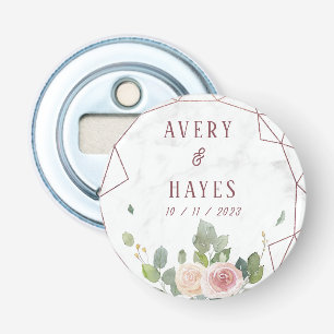 Décapsuleur Mariage géométrique Rose élégant