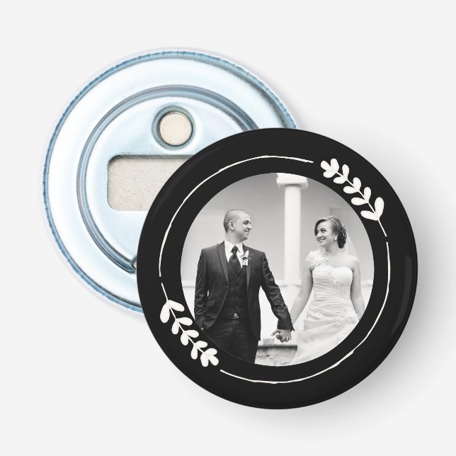 Décapsuleur Mariage unique en faveur Bouteille photo personnal (Devant)