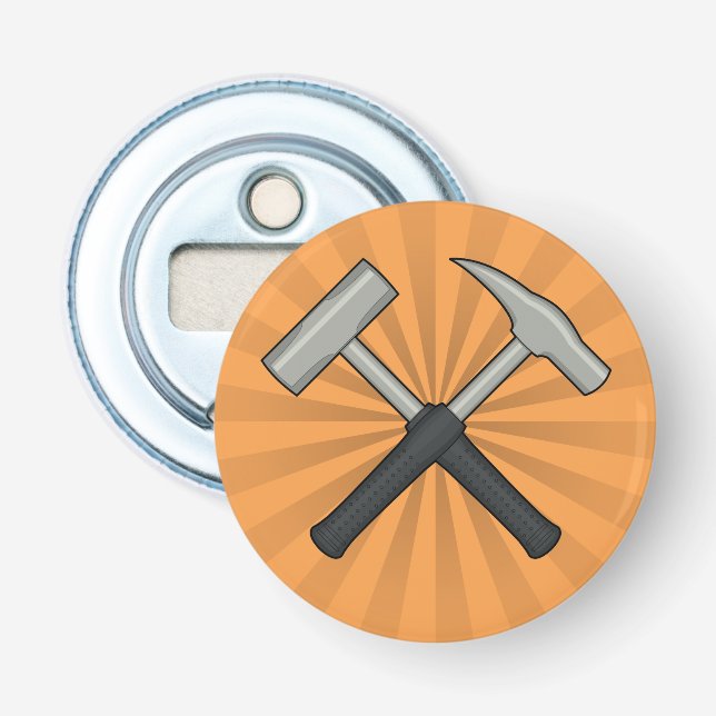 Décapsuleur Marteaux croisés de géologie avec le rayon de (Devant)