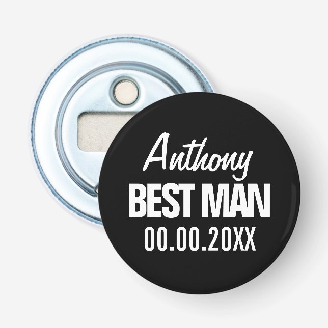 Décapsuleur Meilleure faveur de mariage homme pour les groomsm (Devant)