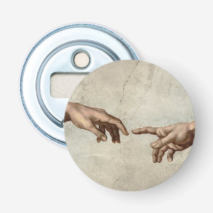 Décapsuleur Michaelangelo mains création adam dieu