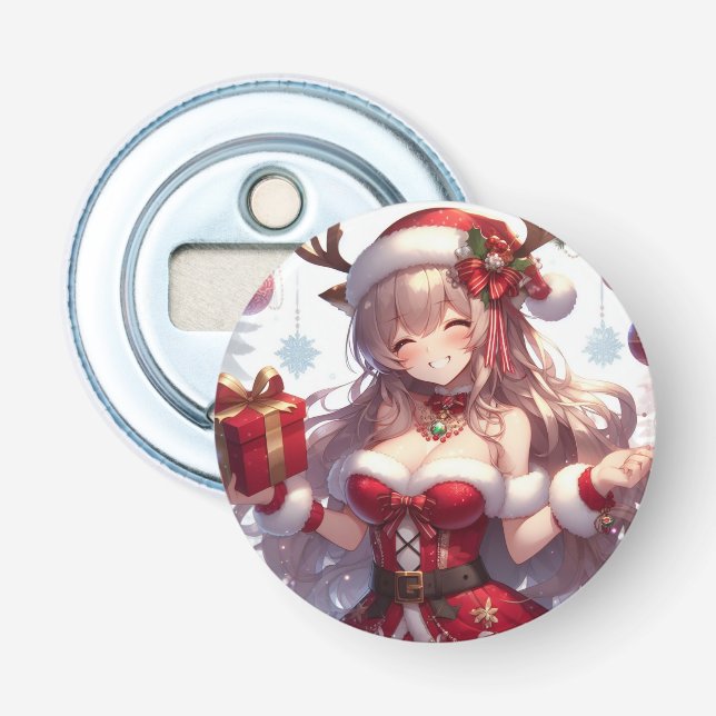 Décapsuleur mignonne fille de Noël anime (Devant)