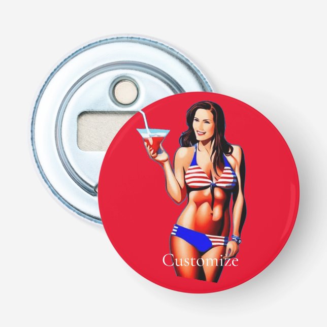 Décapsuleur Modèle de conditionnement physique en bikini patri (Devant)
