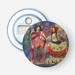 Décapsuleur Mona Lisa Romantique Drôle Coloré Travail d'Art