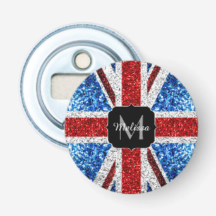 Décapsuleur Monogramme drapeau britannique rouge bleu blanc pa